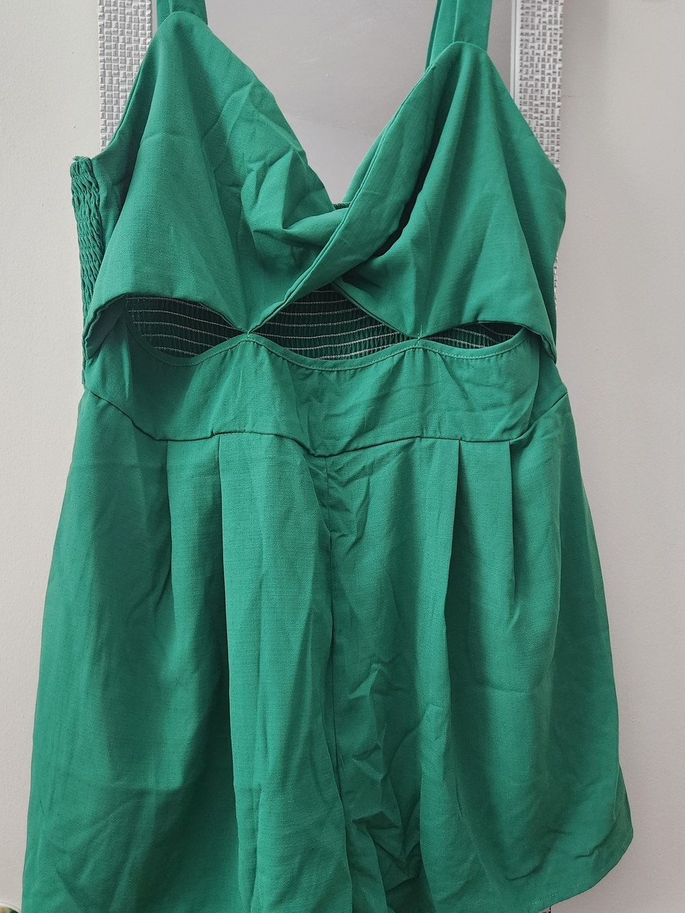 Green Sleeveless Summer Romper